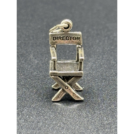 Vintage Sterling Silver Directors Chair Hollywood CA Charm P3
