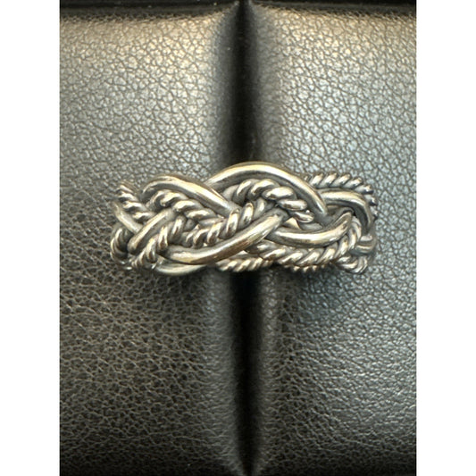 New condition sterling silver weave band ring size 9. 75