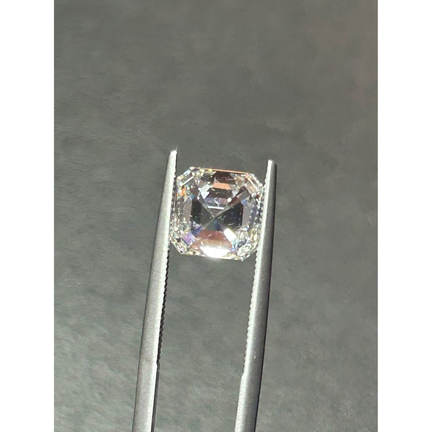 2.57 Carat Asscher Cut Lab Grown Diamond E Color VvS2 IGI Lab Report