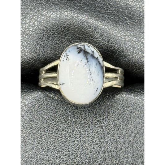 Vintage Sterling Silver Dendrite Opal Ring Size 11.50 P5