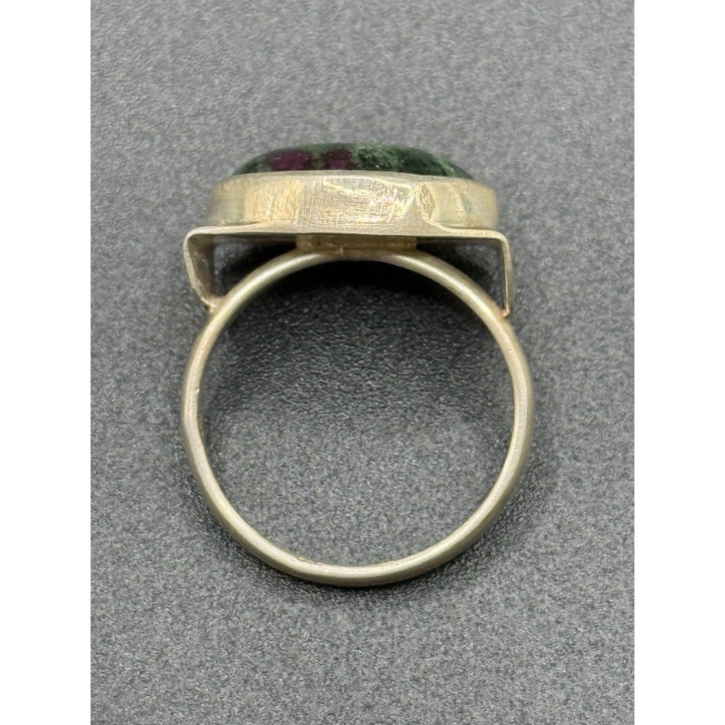 Vintage Sterling Silver Ruby Zoisite Ring Size 8.25 Q16