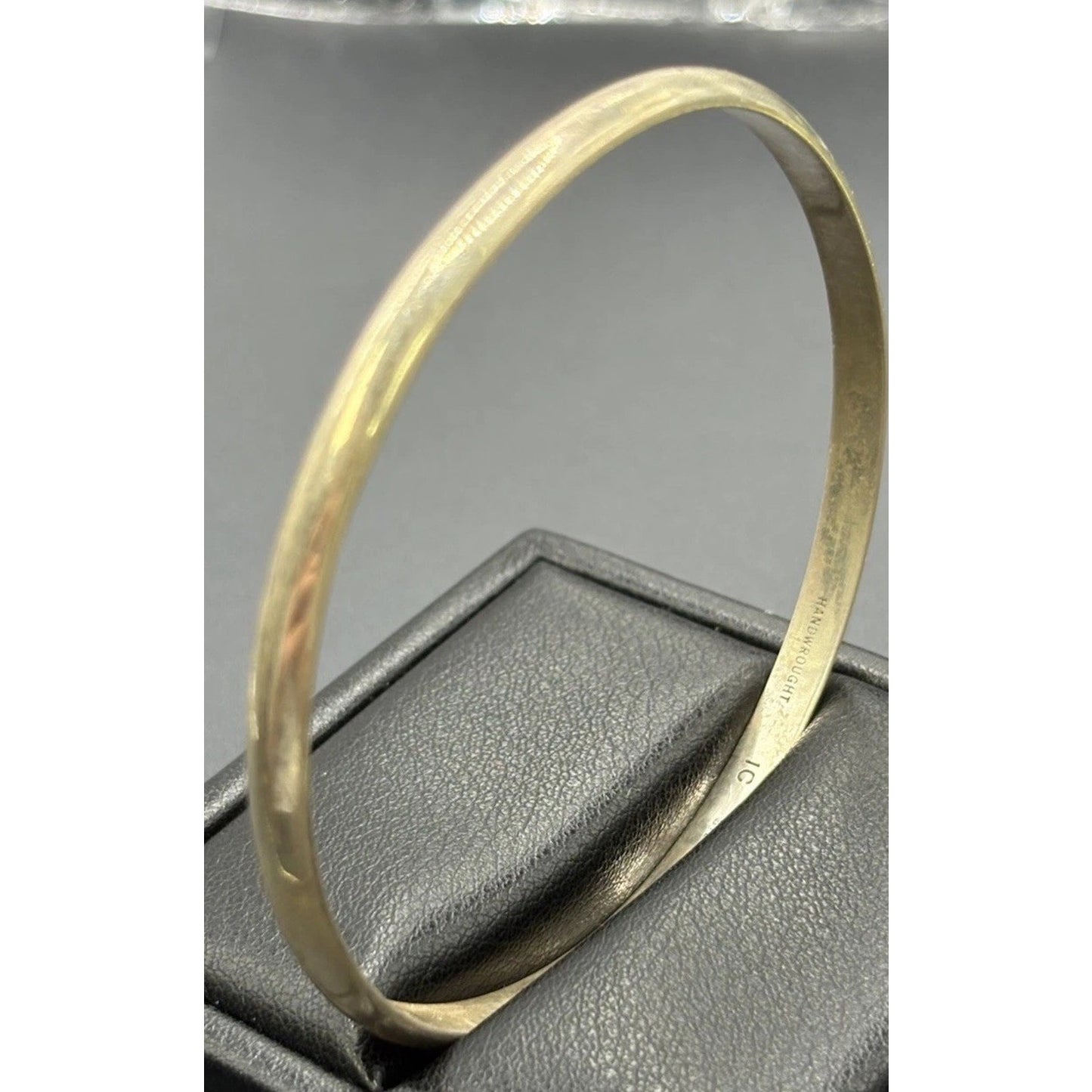 8" Sterling Silver Handwrought Bangle Bracelet 2.75" Opening 18 Grams W18