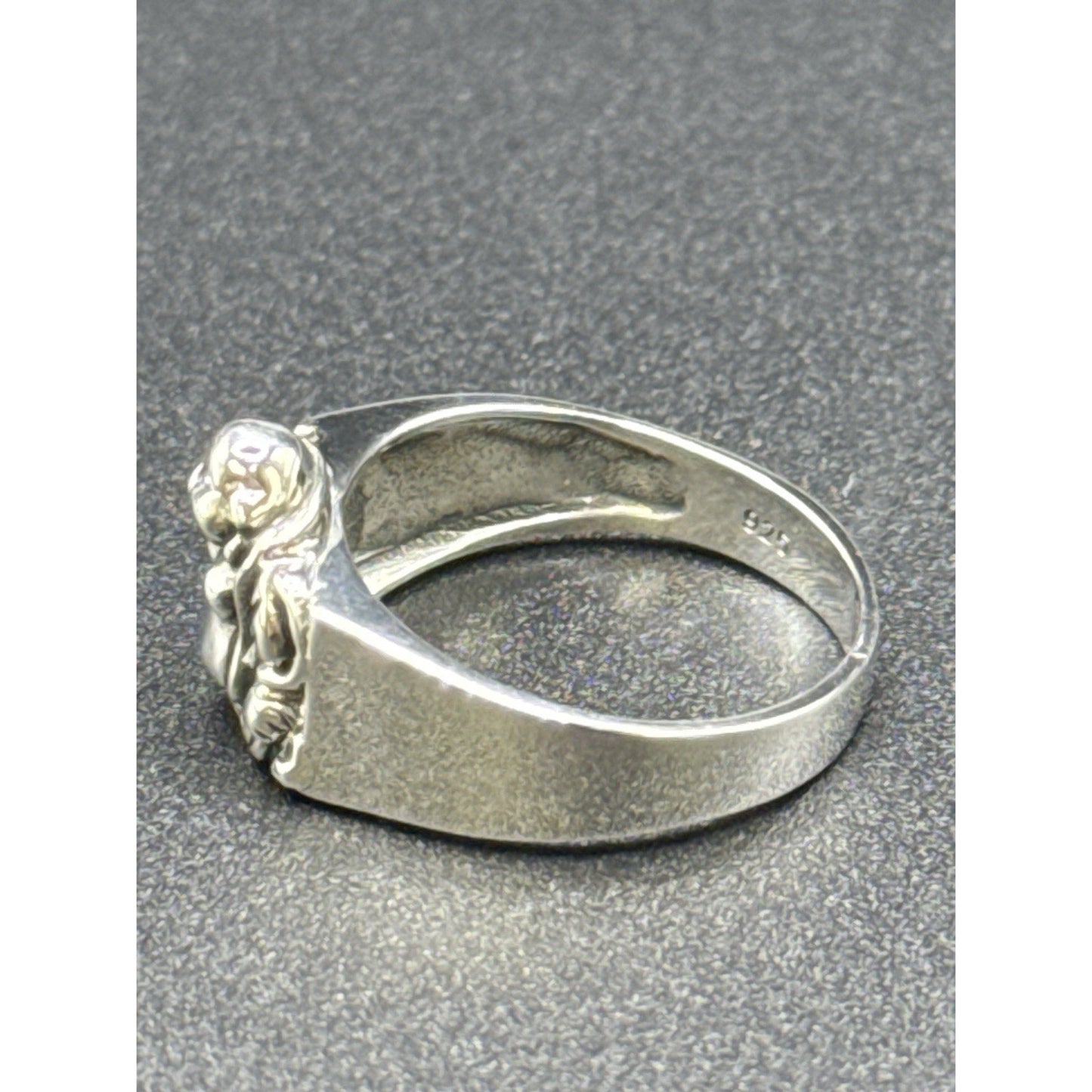 New Condition Sterling Silver Happy Buddha Ring Size 10.00 Gents