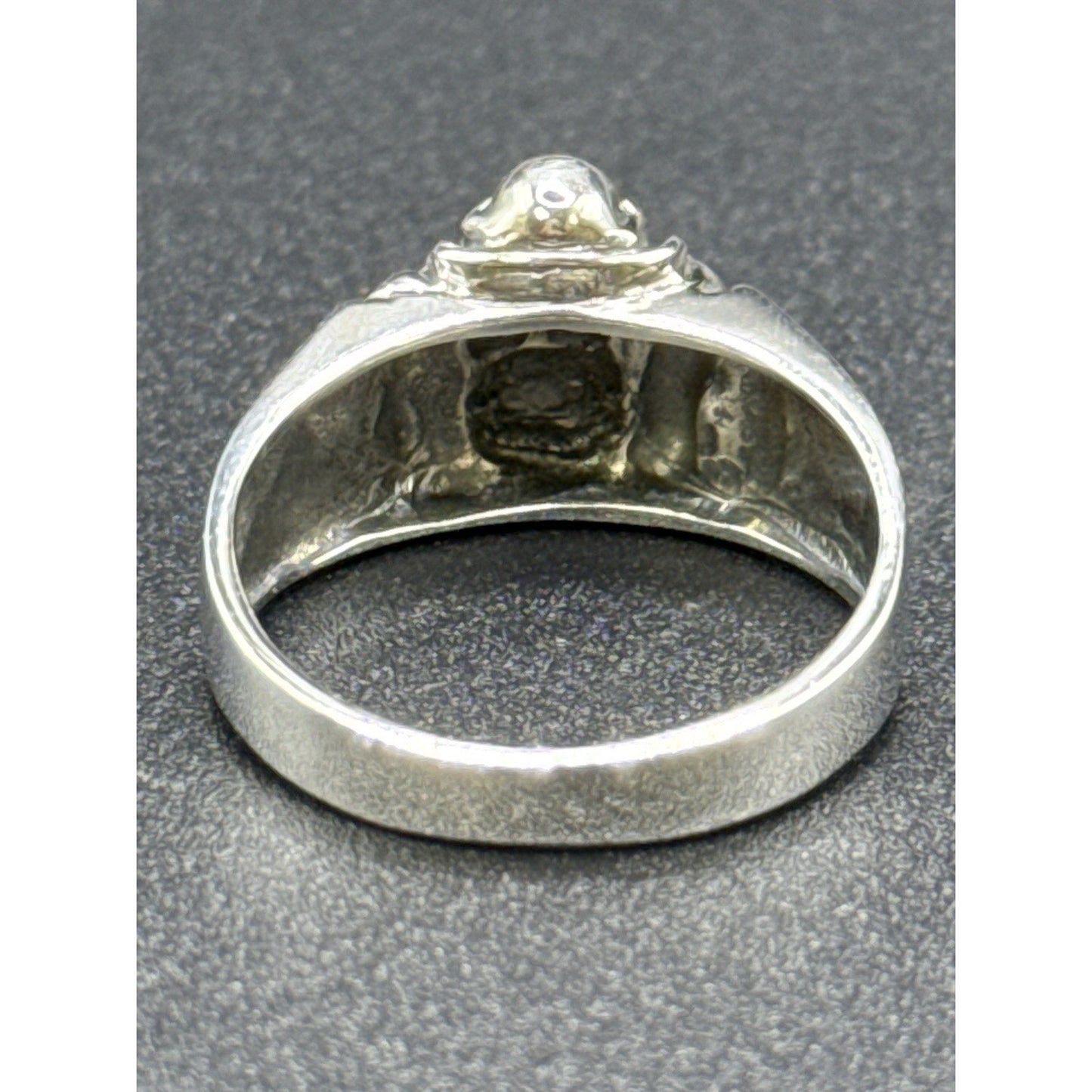 New Condition Sterling Silver Happy Buddha Ring Size 10.00 Gents
