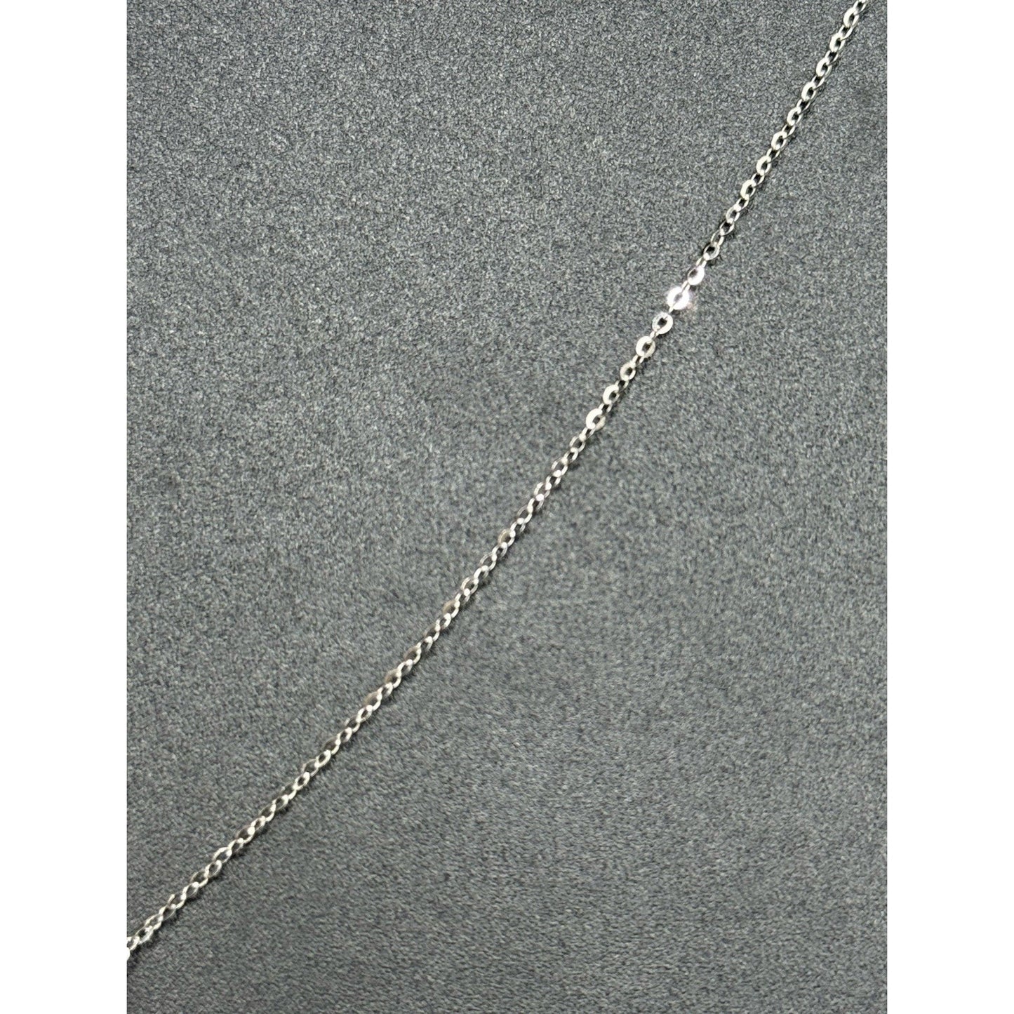 New Condition 18” Light Blue Moissanite Rabbit Sterling Silver Pendant Necklace