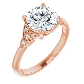14k White Gold 2 Carat Lab Grown Engagement Ring