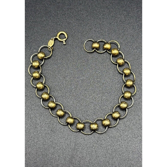 Vintage MCM Gold Sterling Silver Bracelet 6 Grams M10