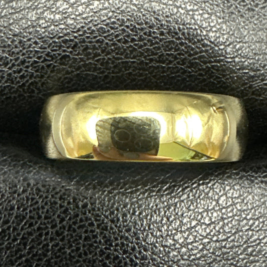 New Condition Yellow Sterling Silver 6 Mm Comfort Fit Wedding Band Size 7