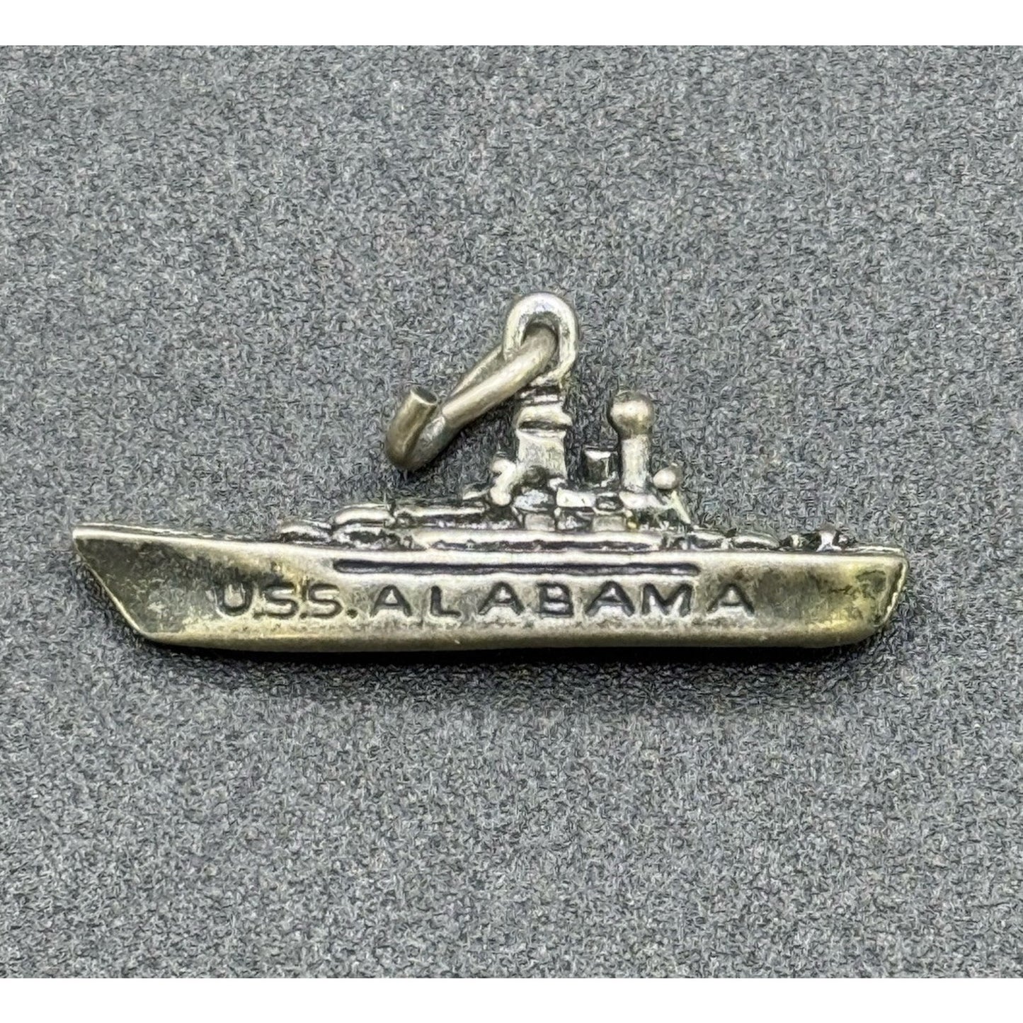 Vintage Sterling Silver U.S.S. Alabama Charm Mobile 925 P3