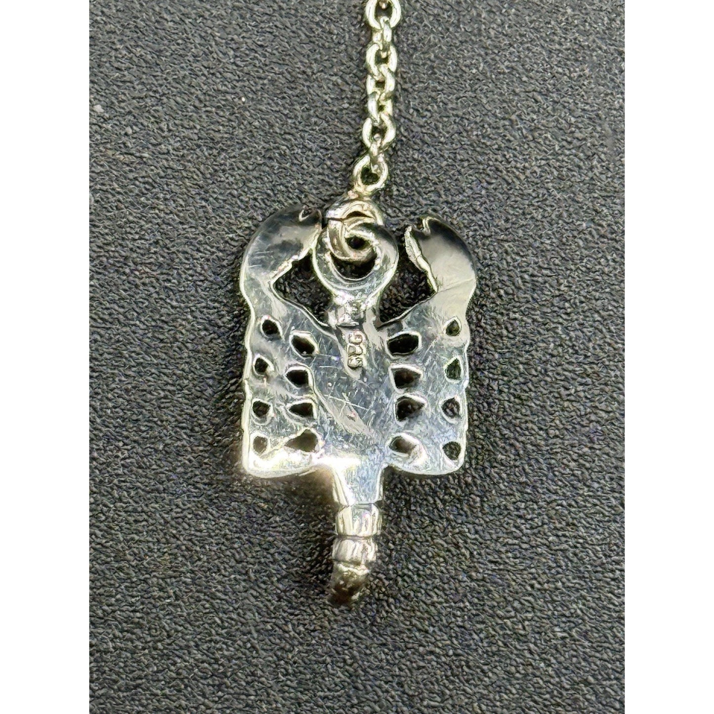 New Condition Sterling Silver Genuine Onyx Scorpion Dangle Earrings