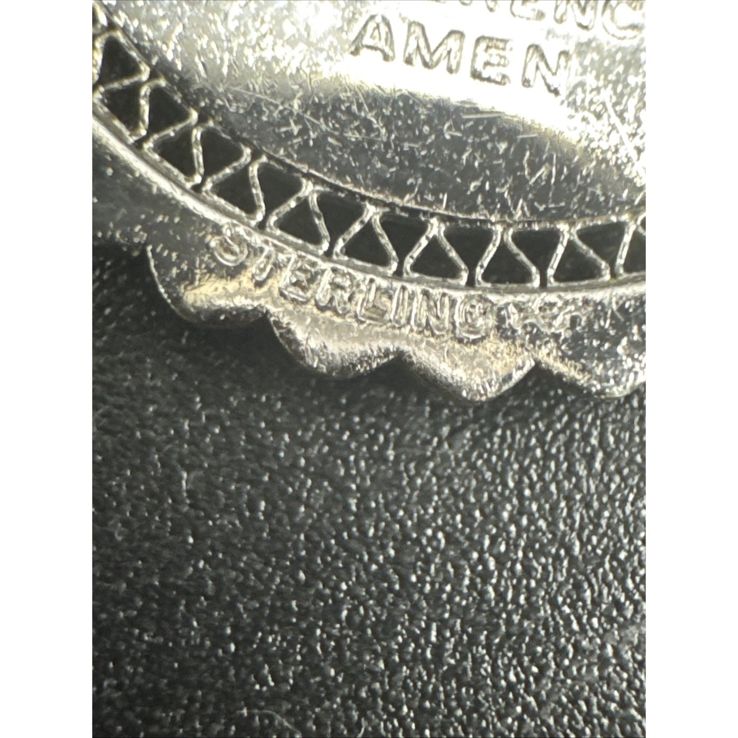 Sterling Silver Serenity Prayer Hands Charm Pendant 925 R06