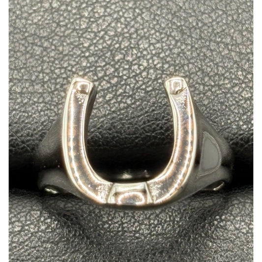 New Condition Sterling Silver Horseshoe Good Luck Ring 925 Size 10