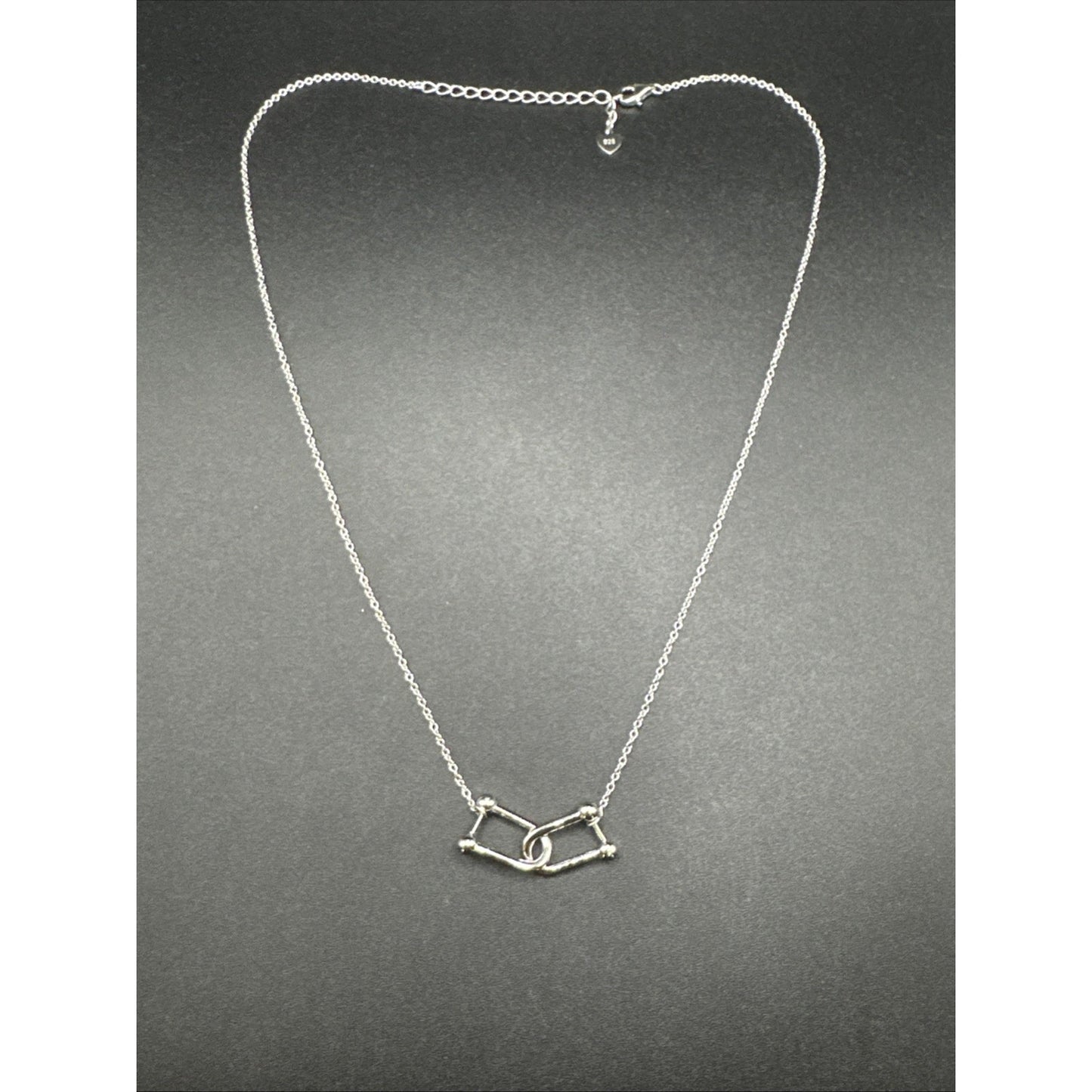 18” New Condition Sterling Silver Horse Stirrup Necklace 925