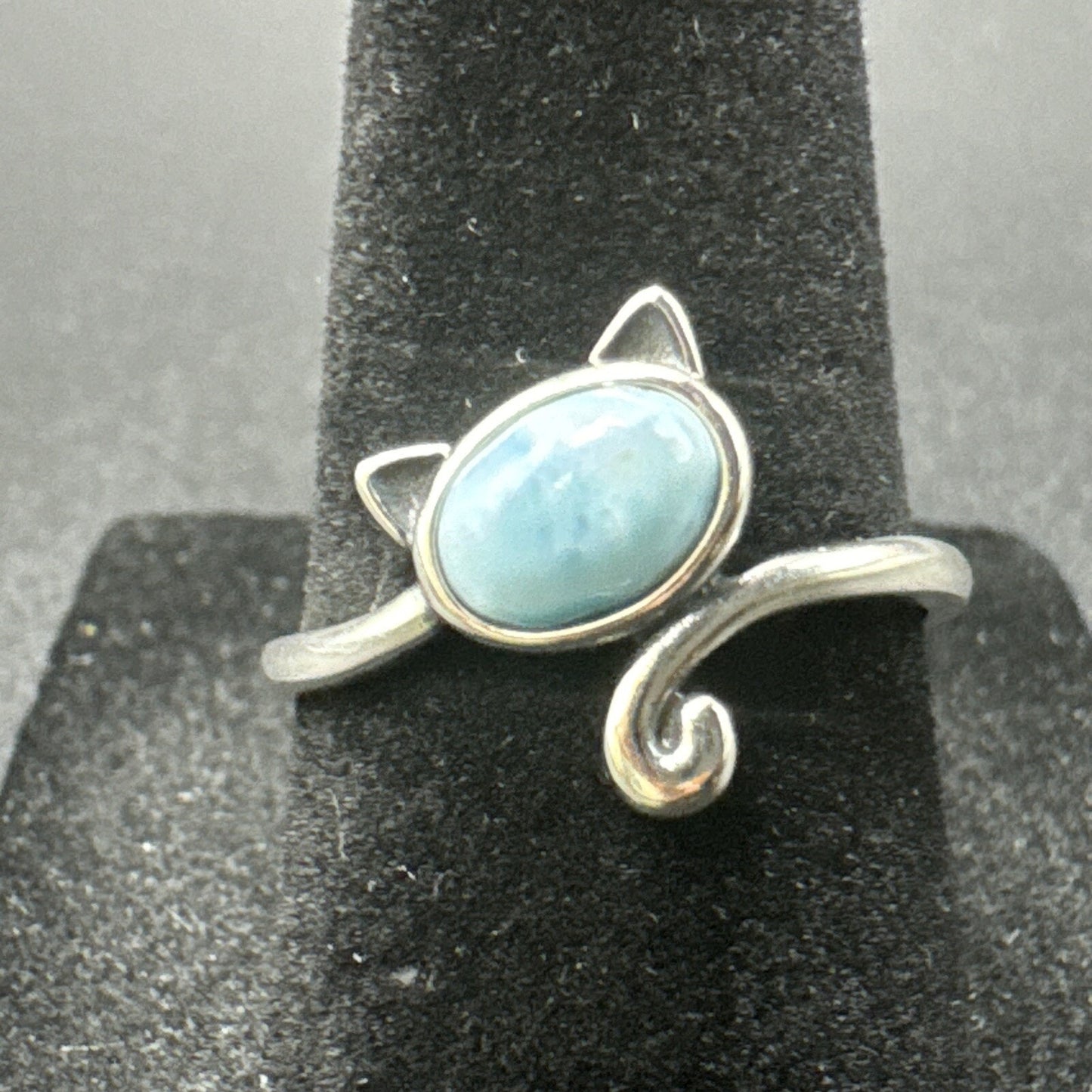 New Condition Sterling Silver Laramar Kitty Cat Ring 925 Size 7