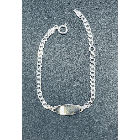 New Condition 6” Baby Sterling Silver ID Bracelet 925