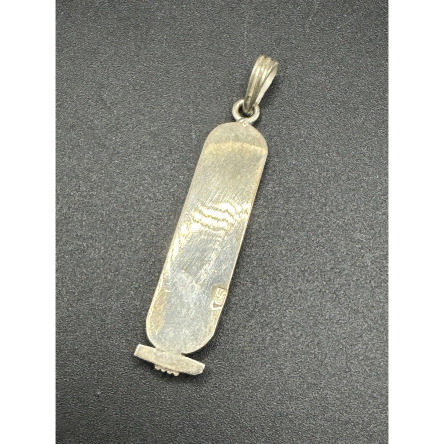 Vintage Sterling Silver Cartouche Pendant 925 R06