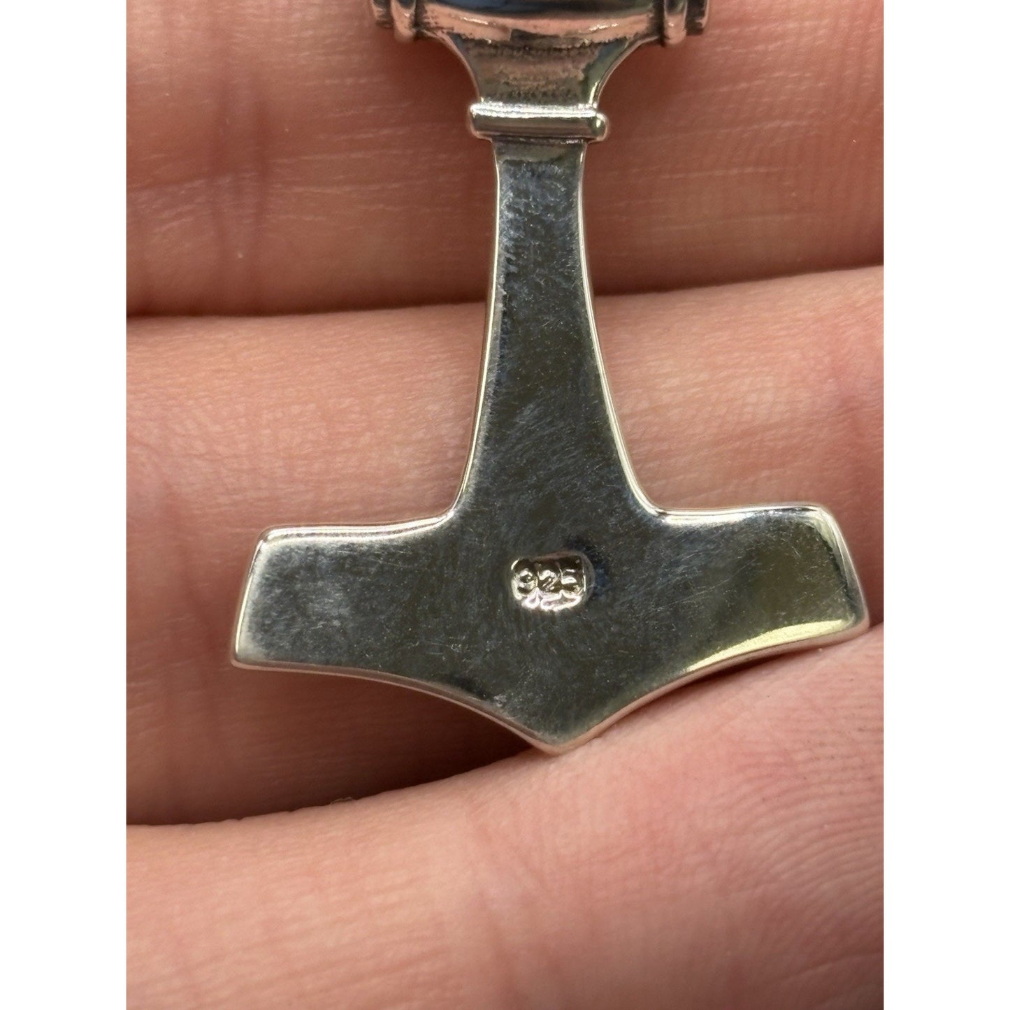 New Condition 20" Sterling Silver Anchor & Skull Pendant Necklace