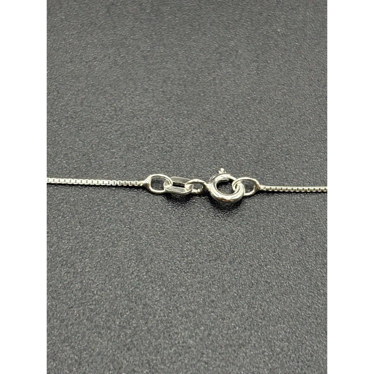 New Condition 18" Sterling Silver Paw Print Moonstone Pendant Necklace