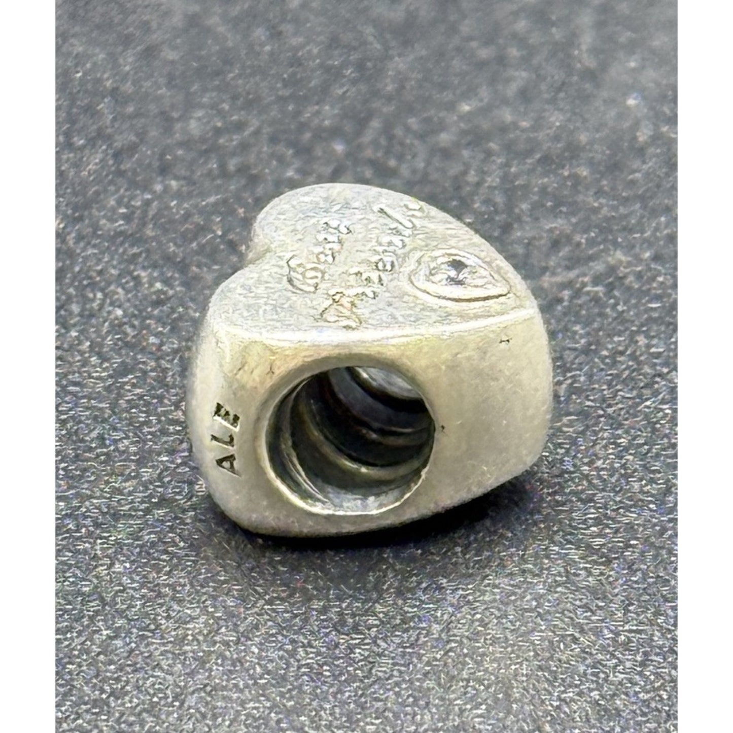 Pandora Sterling Silver Cubic Zirconia Heart “Best Friends” Charm ALE P10