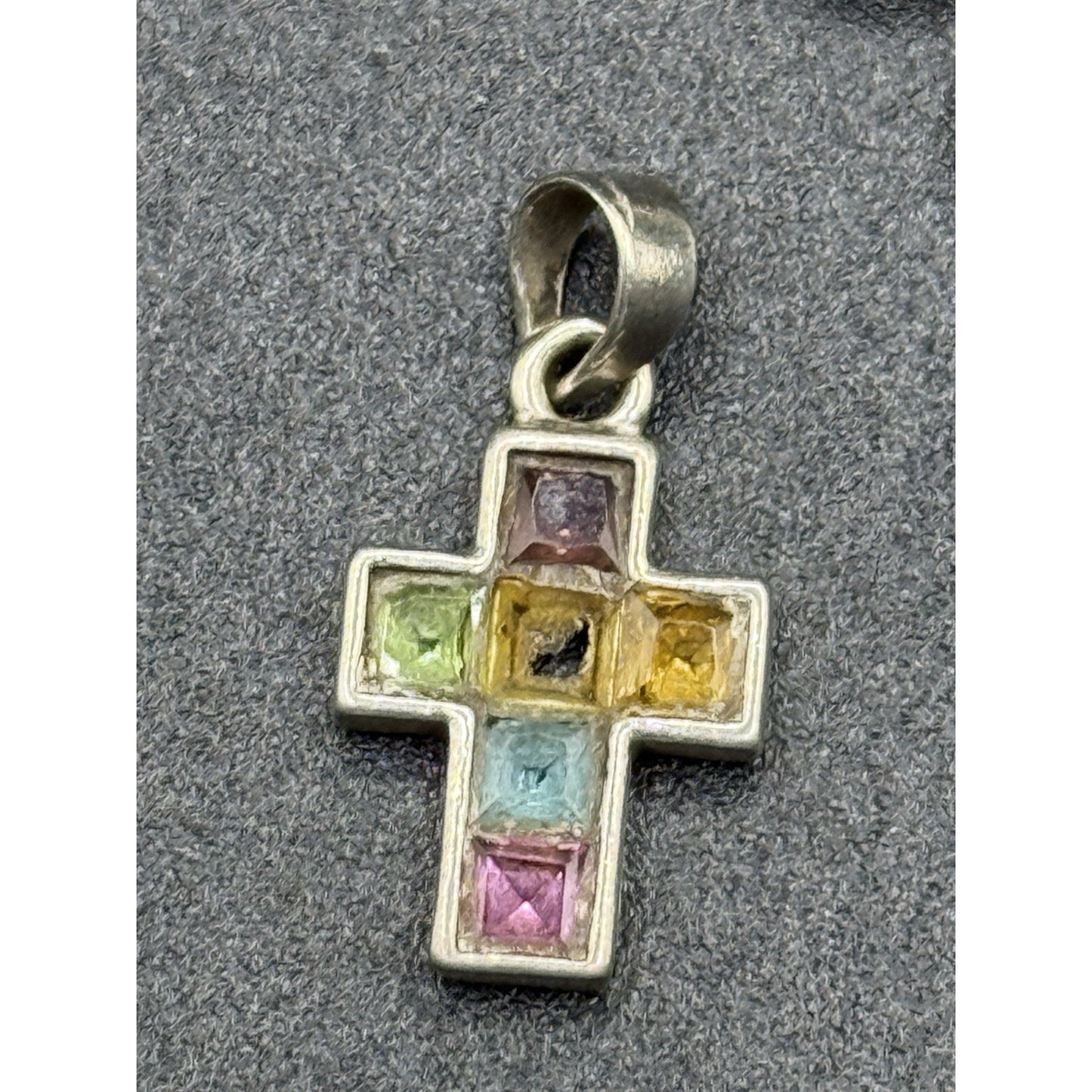 (3) Vintage Sterling Silver Dainty Cross Charm Pendant Lot 925 Q23