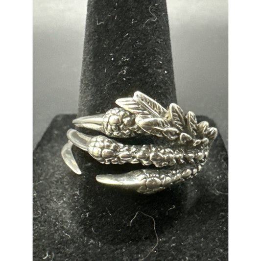 New Condition Sterling Silver Eagle Dragon Claw Ring 925 Size 10 Scarlet Witch