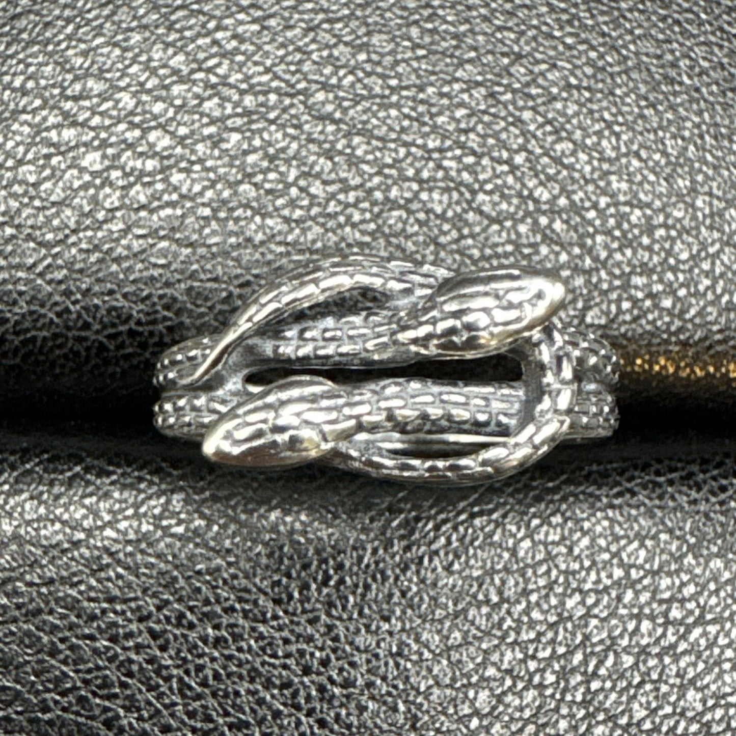 New Condition Sterling Silver Double Snake Ring 925 Size 7