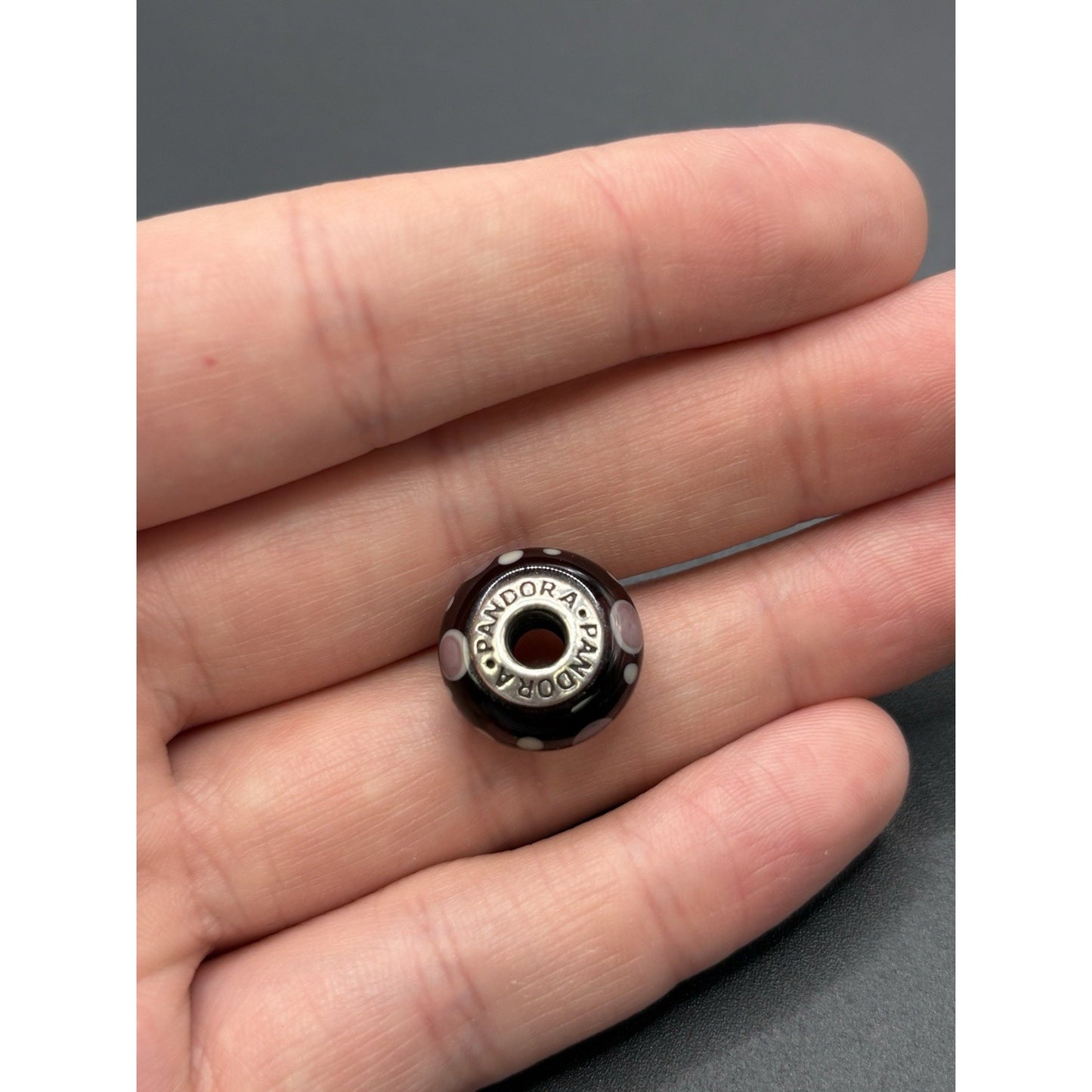 Pandora Sterling Silver Deep Purple Bubbles Charm 925 W18