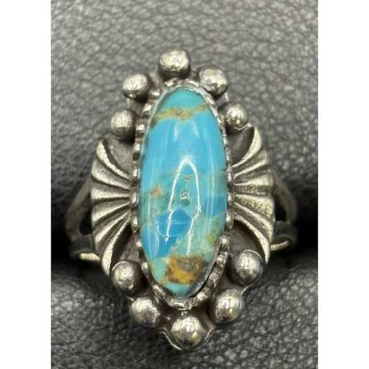 New Condition Sterling Silver Turquoise Ring Size 7