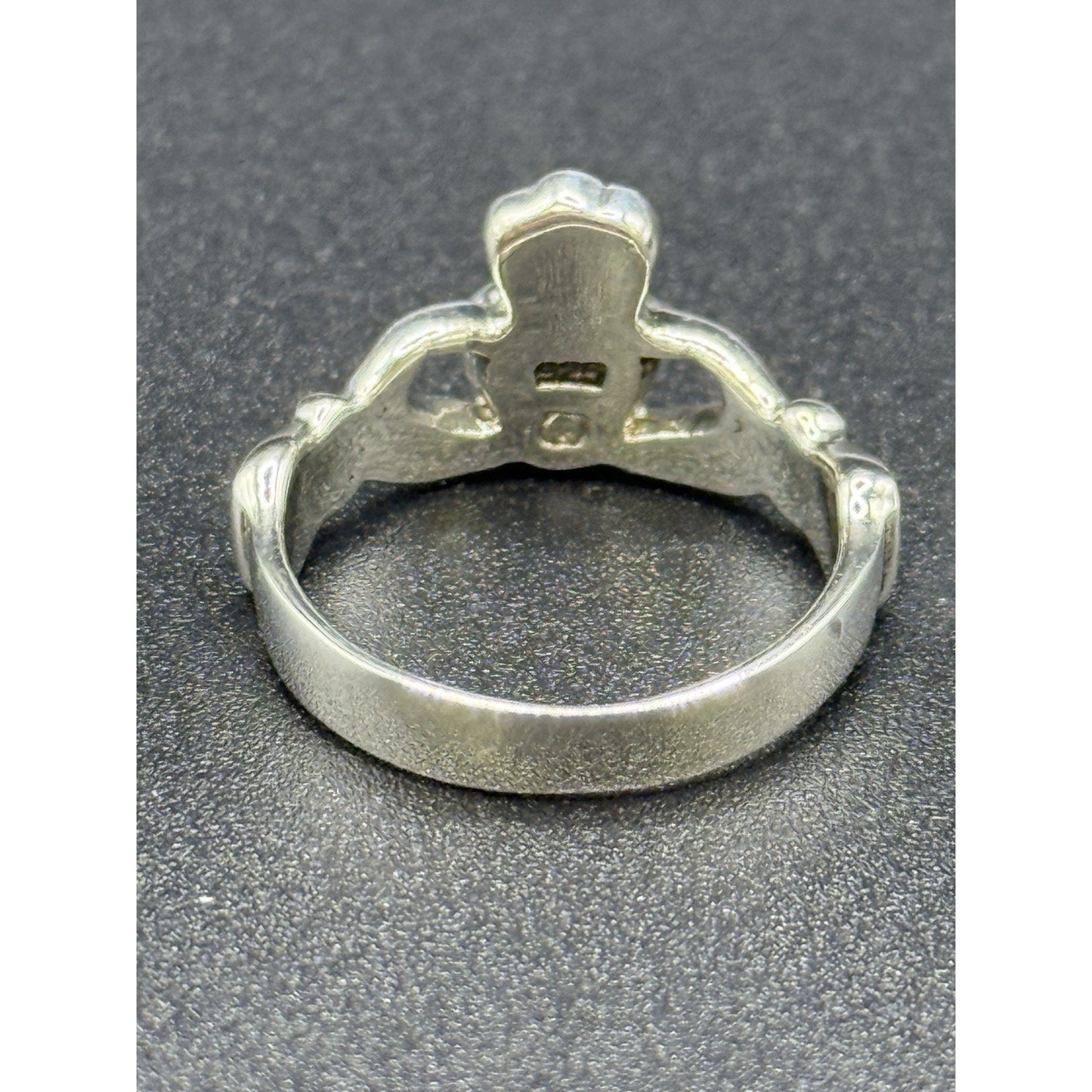 New Condition Sterling Silver Jasper Chaddaugh Ring Size 7.00