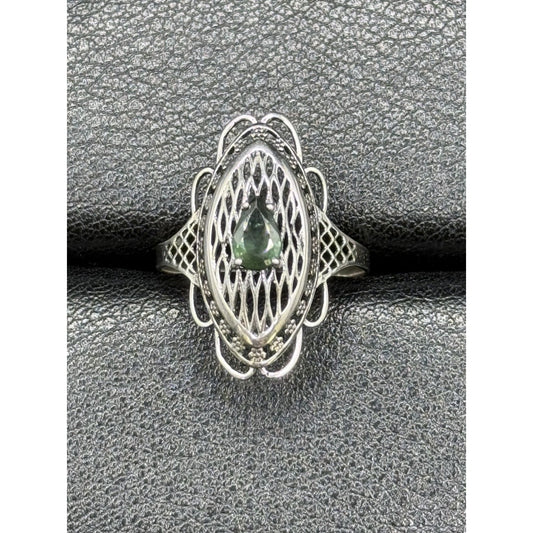 New Condition Genuine Pear Tourmaline Ring Size 7.00