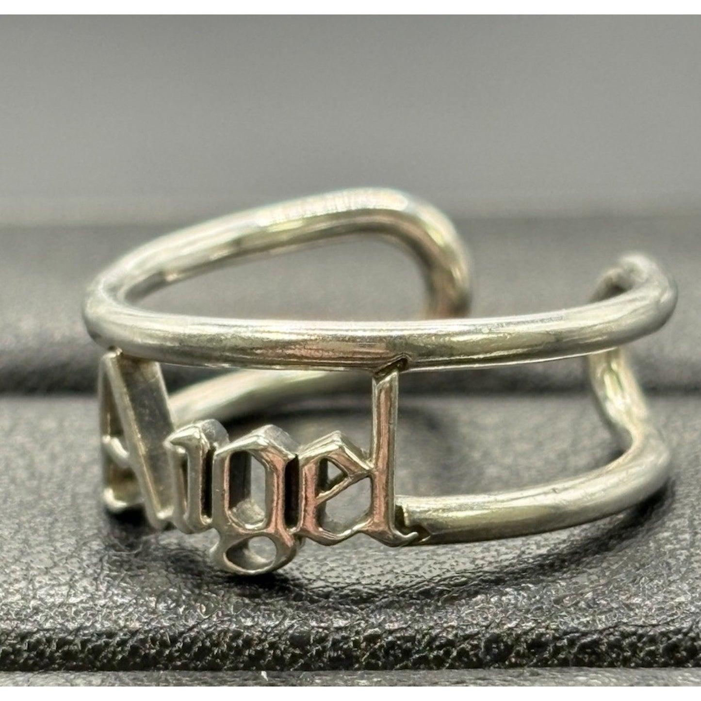 Pandora Sterling Silver “Angel” Ring Open Size 7.5 ALE W16