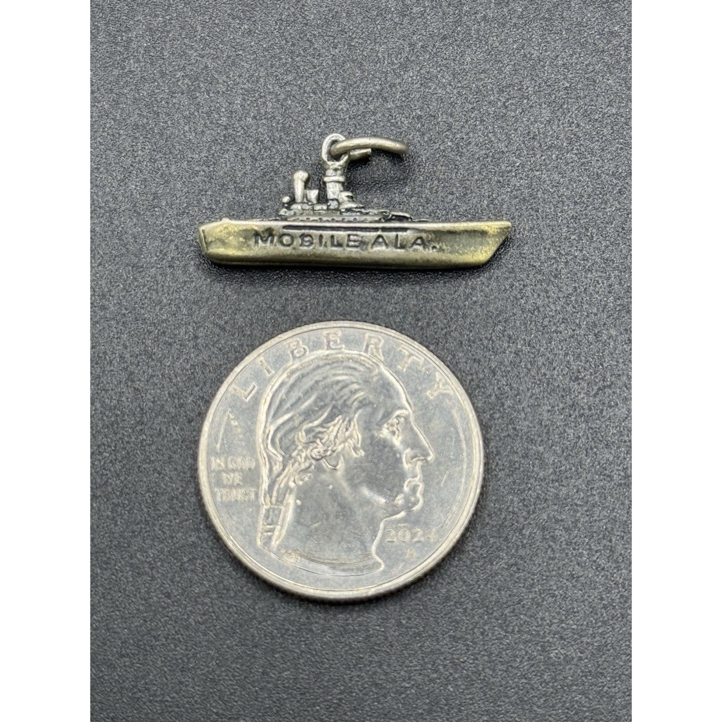 Vintage Sterling Silver U.S.S. Alabama Charm Mobile 925 P3