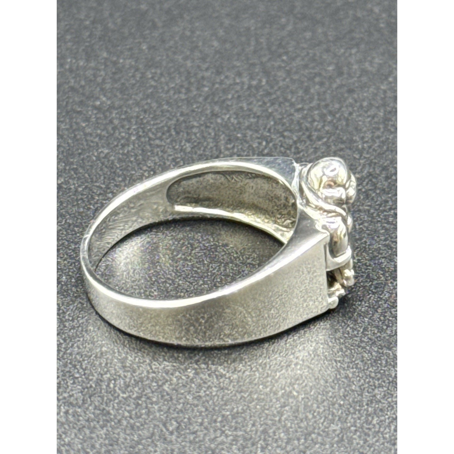 New Condition Sterling Silver Happy Buddha Ring Size 10.00 Gents