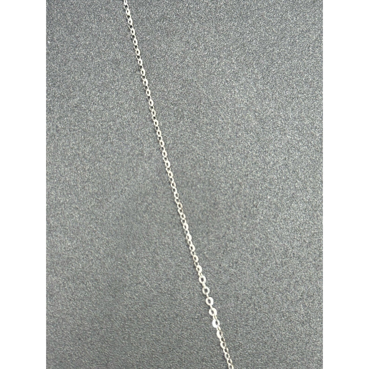 New Condition 18” Light Blue Moissanite Rabbit Sterling Silver Pendant Necklace