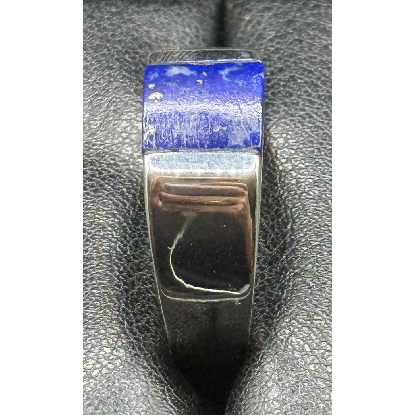 New Condition Sterling Silver Genuine Lapis Ring Size 10.75