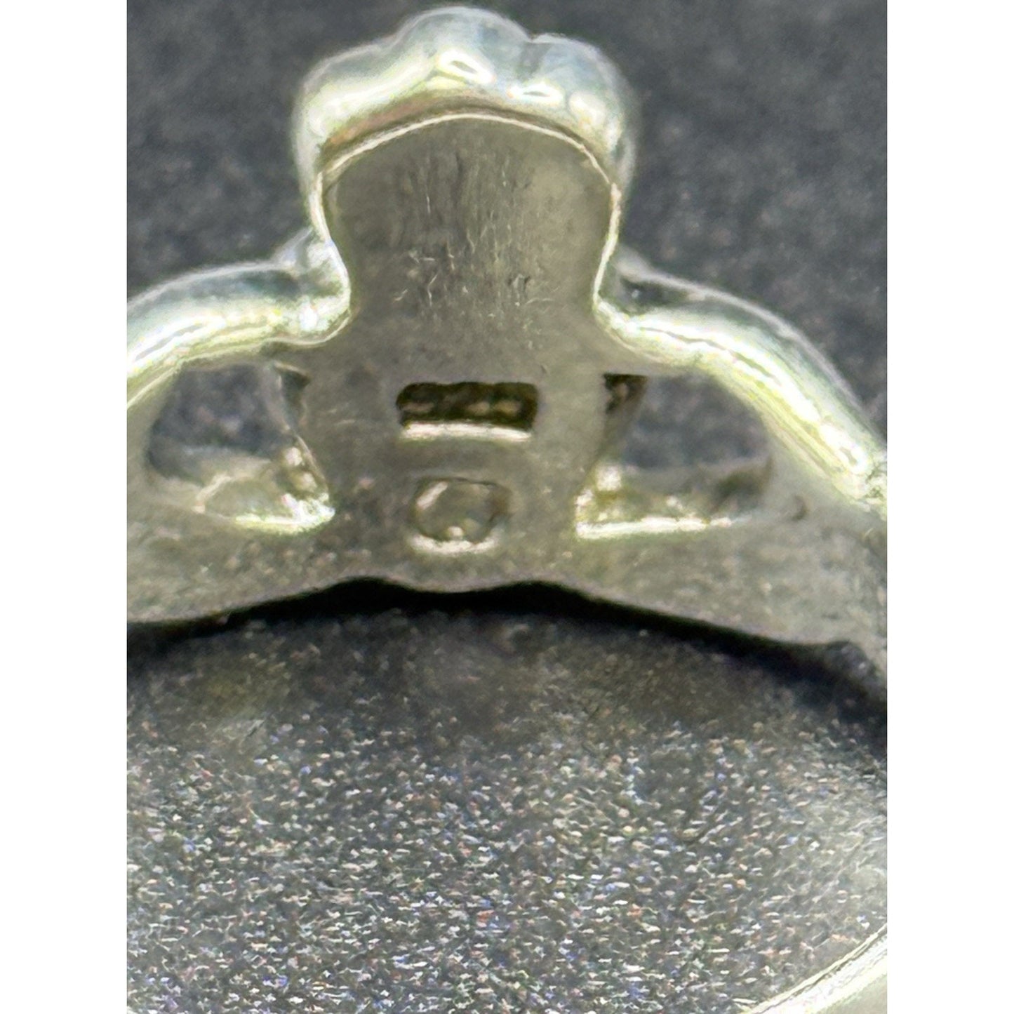 New Condition Sterling Silver Jasper Chaddaugh Ring Size 7.00