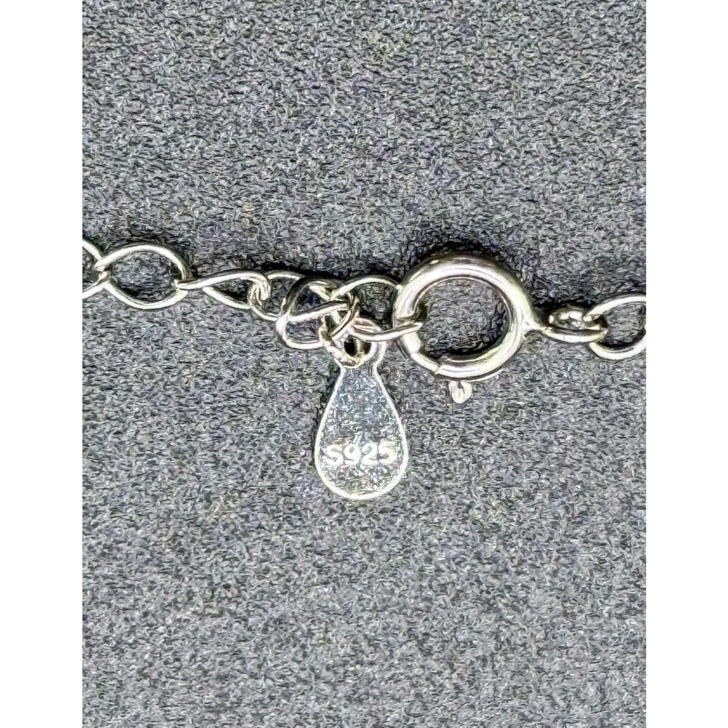 New Condition 18” Sterling Silver Moissanite Station Necklace GRA