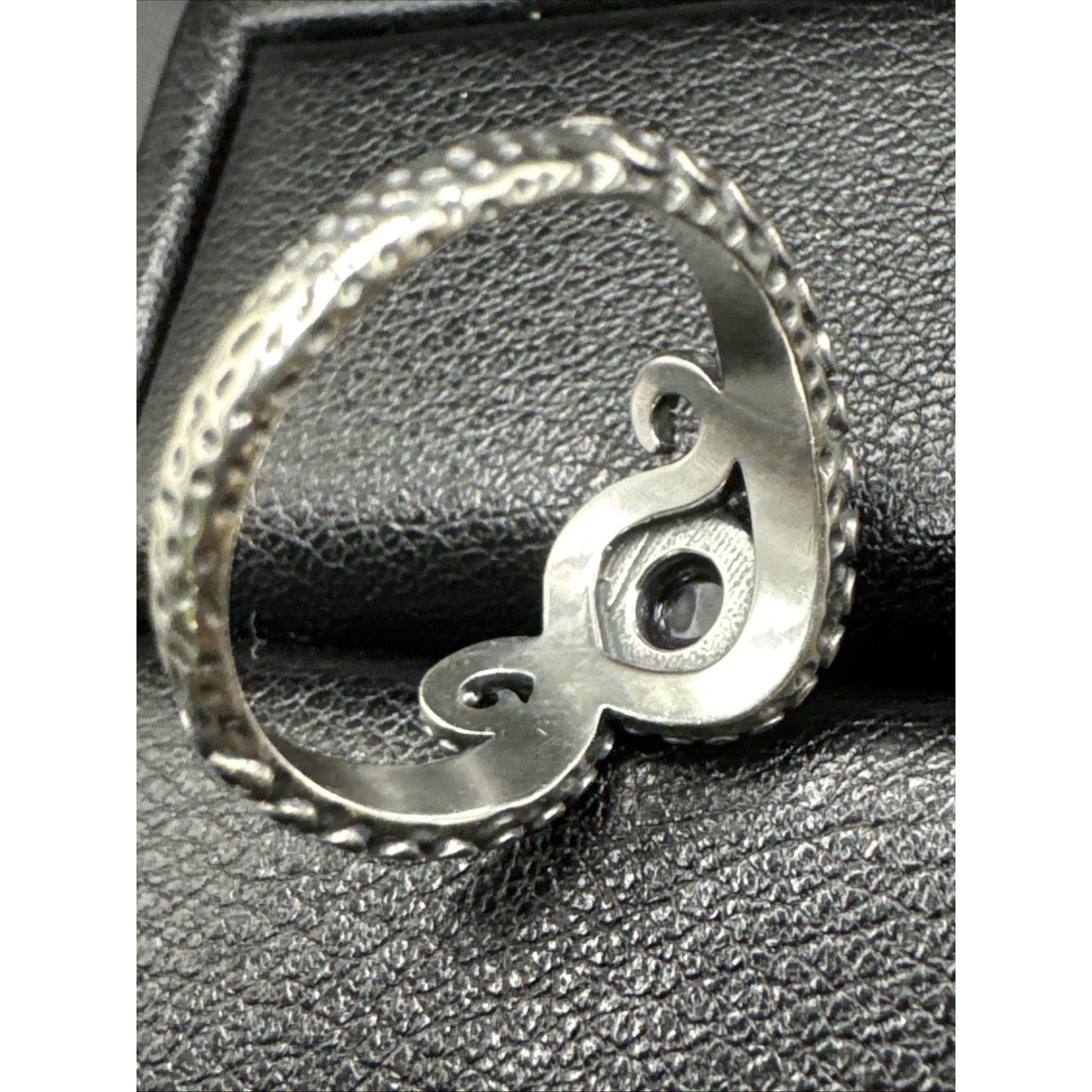 New Condition Sterling Silver Amethyst Octopus Ring 925 Size 7
