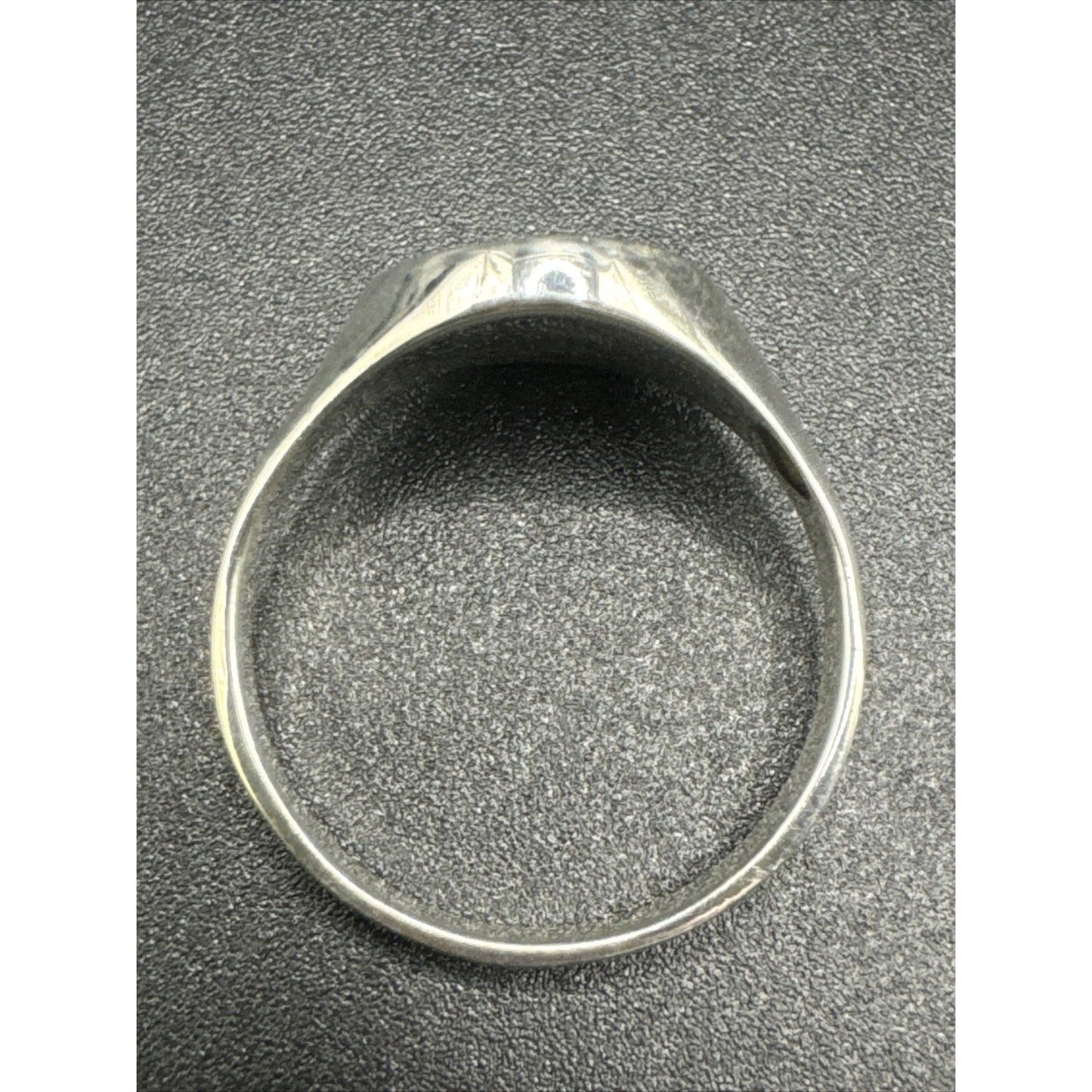New Condition Sterling Silver Ying Yang Onyx Ring 925 Size 10