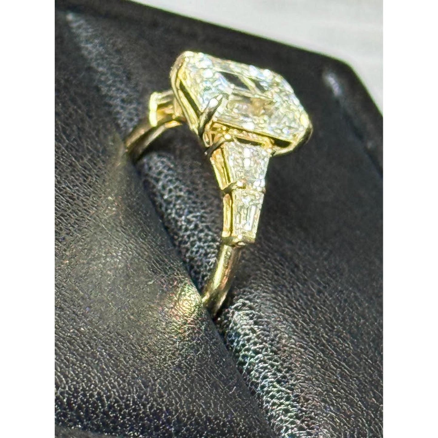 Brand New 14k Yellow Gold 3.05 Emerald Cut Lab Grown Diamond Ring E Color VVS2 Clarity IGI