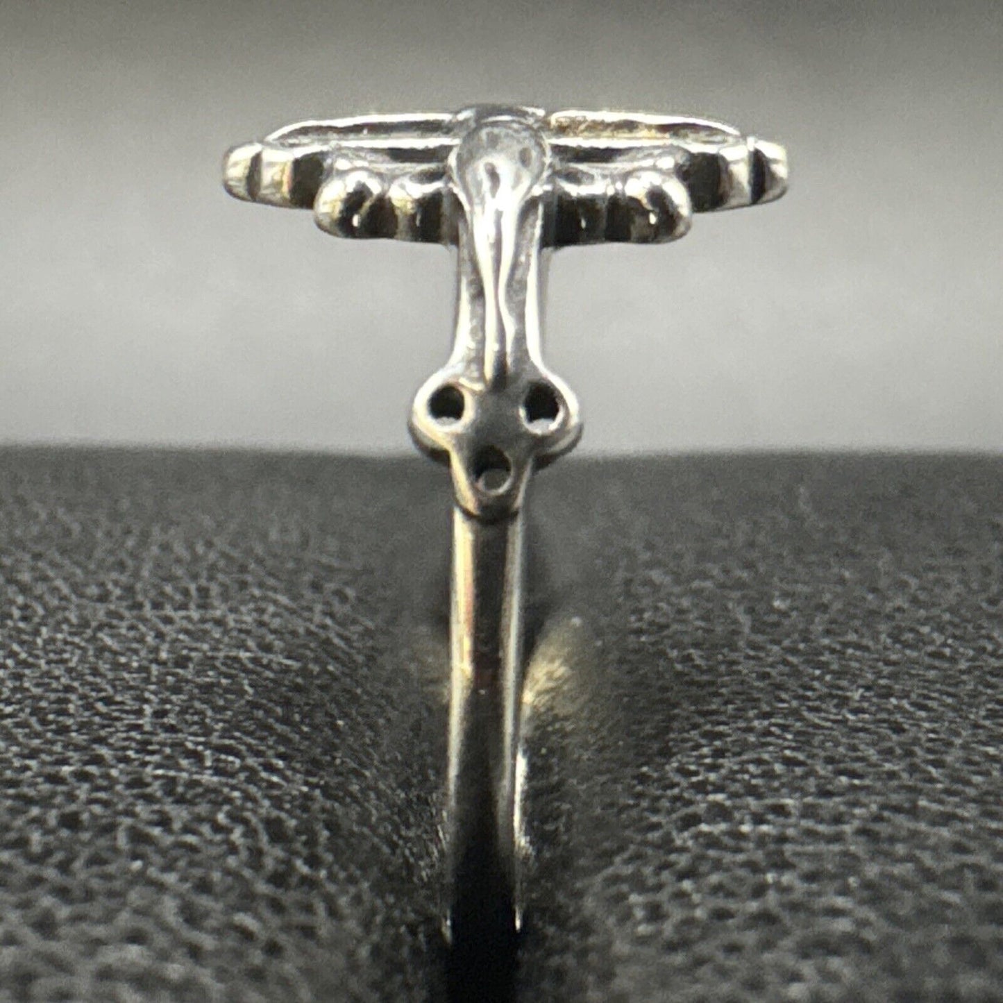 New Condition Sterling Silver Crucifix Ring 925 Size 6.75