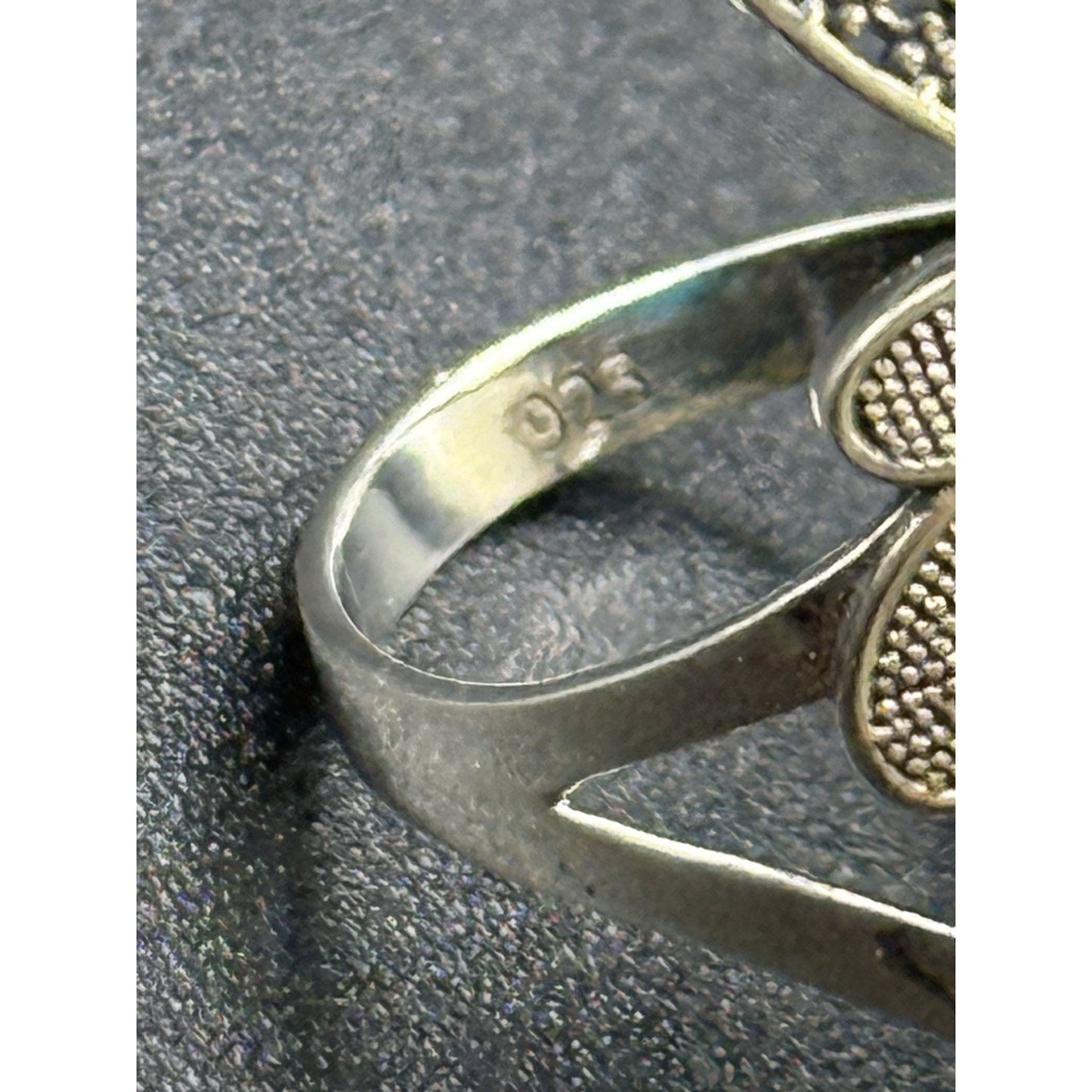 Excellent Used Condition Sterling Silver Genuine Apatite Ring Size 7.00 Q2