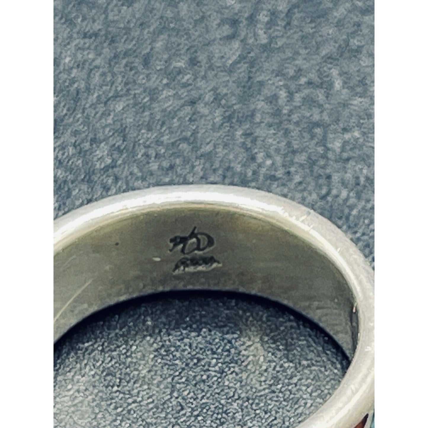 Carolyn Pollack Sterling Silver Turquoise Inlay Ring Size 6.00 K13
