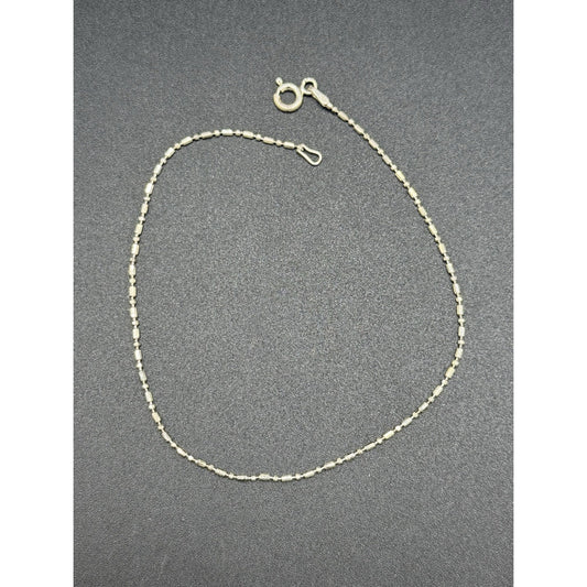 9” Sterling Silver Dashes Anklet Bracelet 925 P10