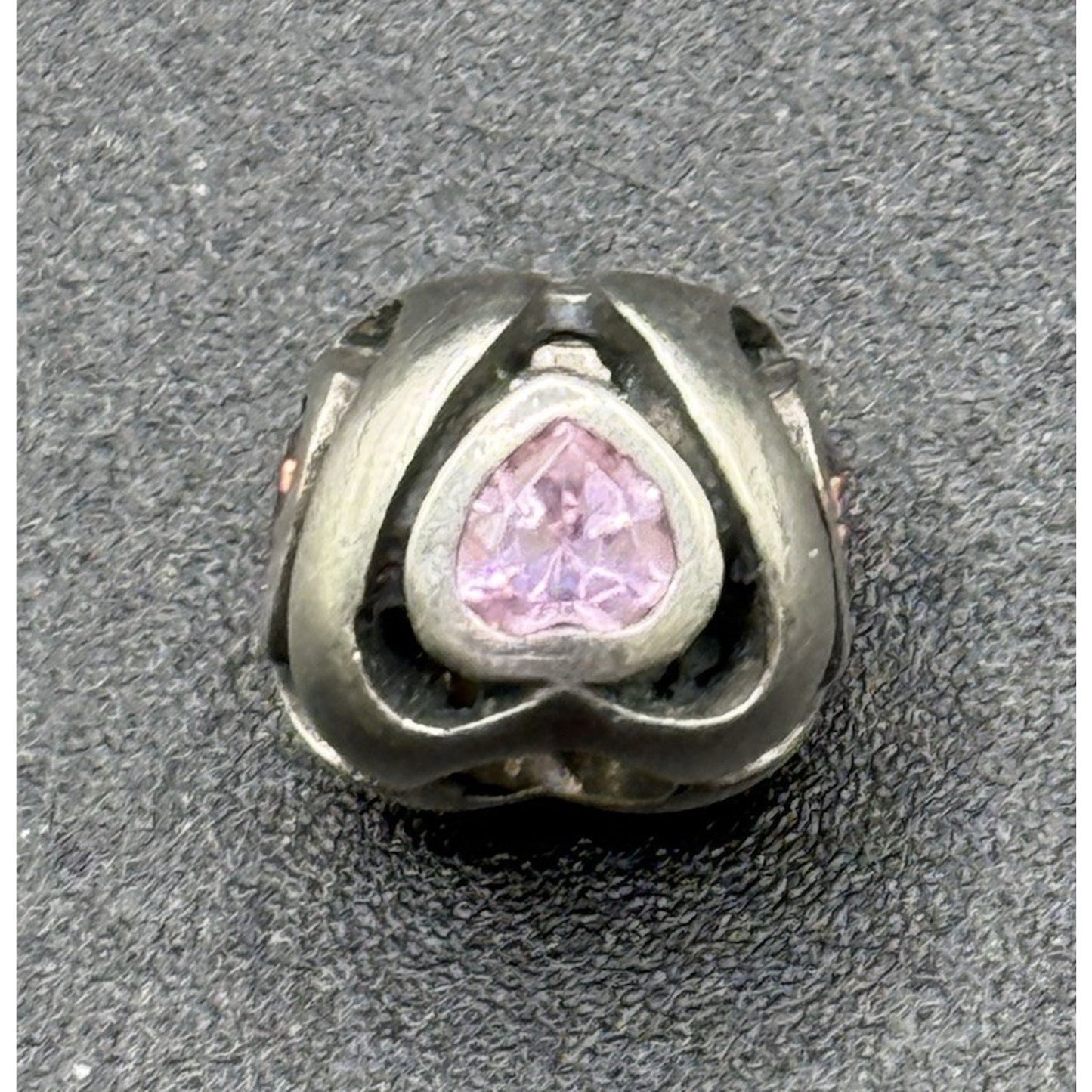 Chamilia Sterling Silver Pink Cubic Zirconia Mothers Heart Charm P18