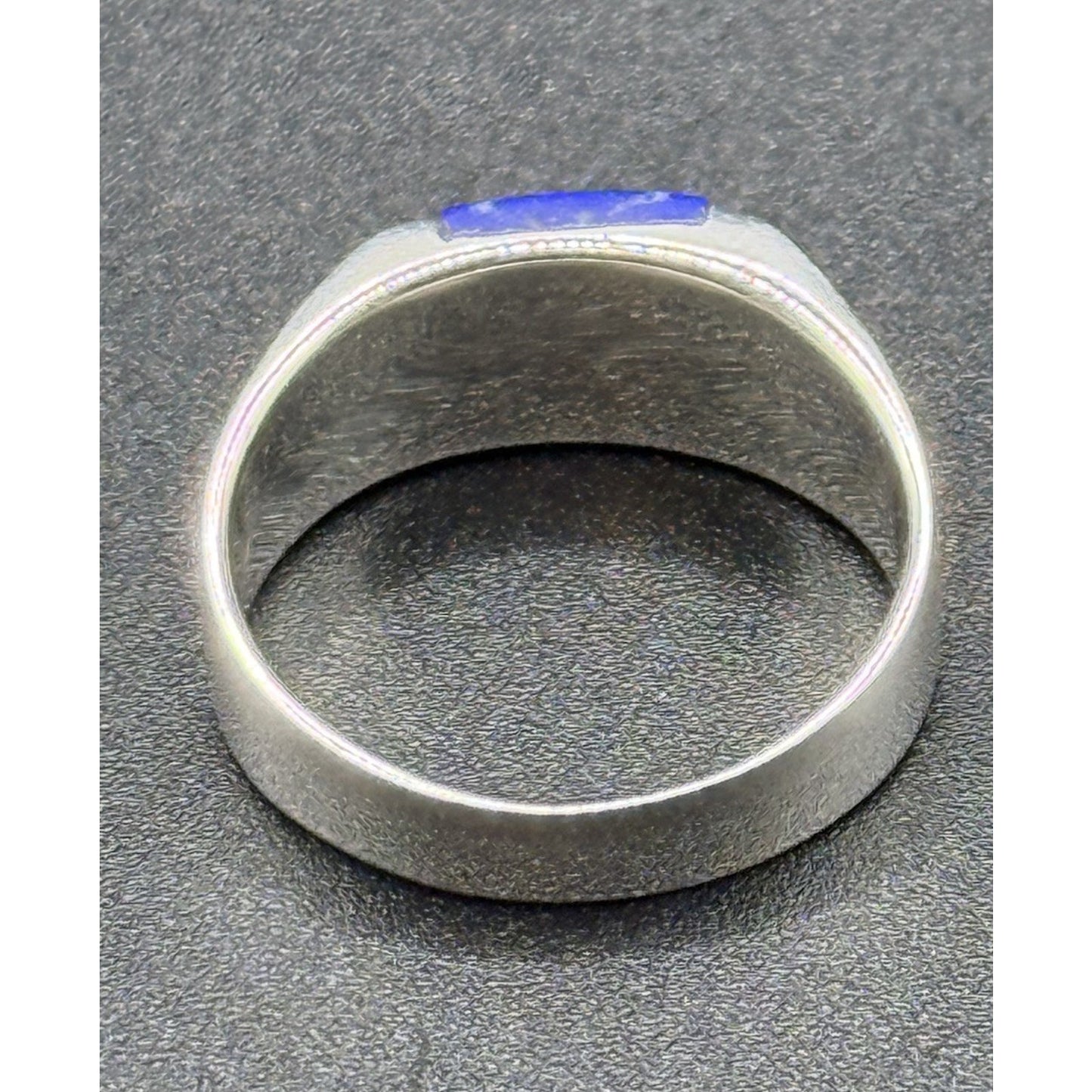 New Condition Sterling Silver Genuine Lapis Ring Size 10.75