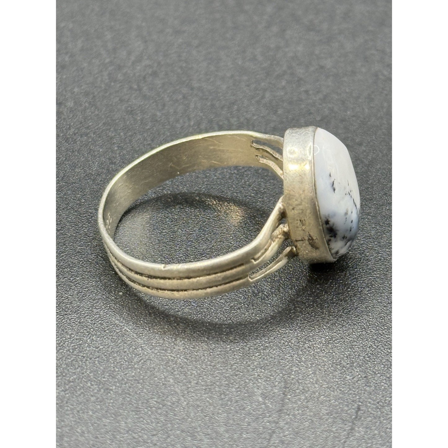 Vintage Sterling Silver Dendrite Opal Ring Size 11.50 P5