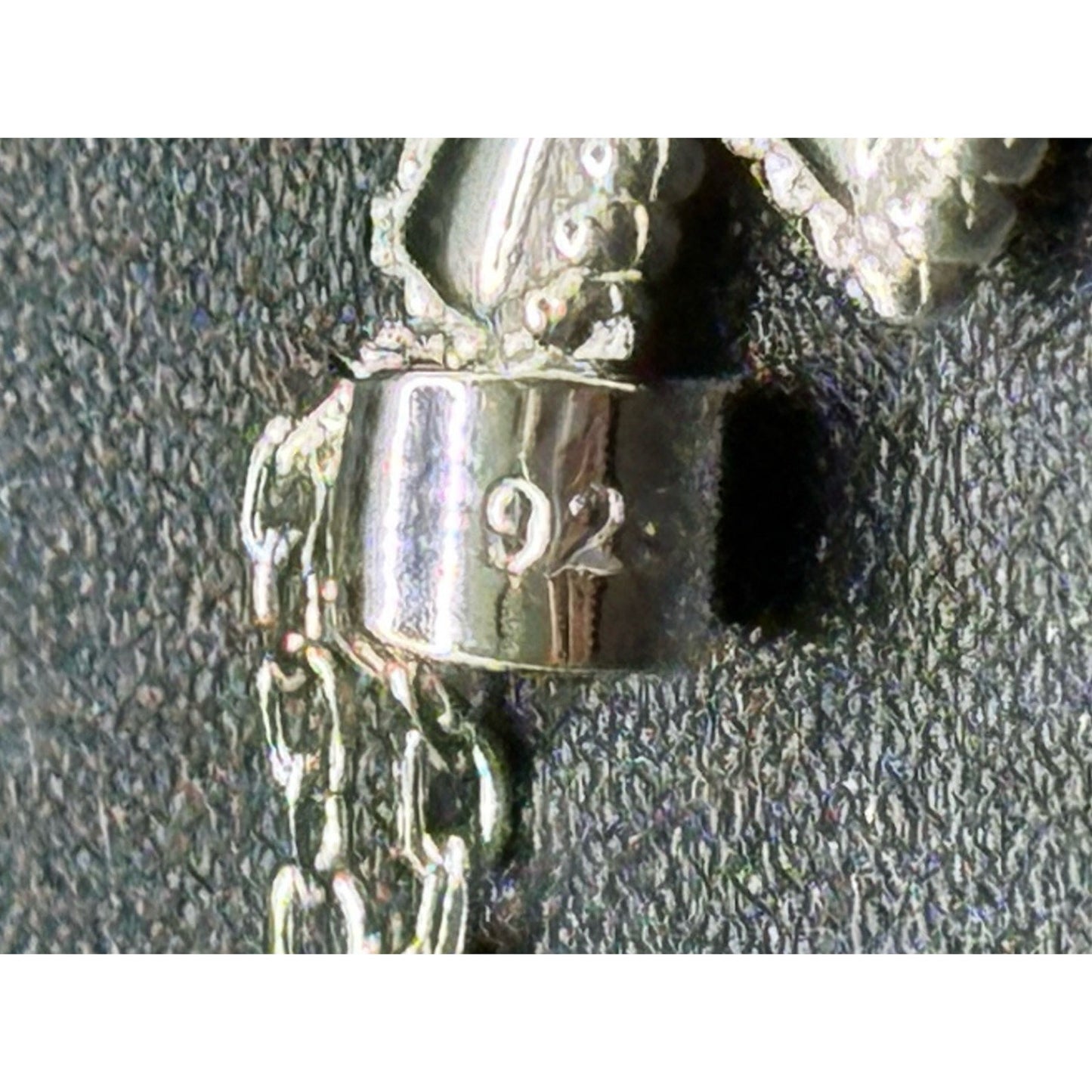 18” New Condition Sterling Silver Cross Bead Pendant Necklace 925