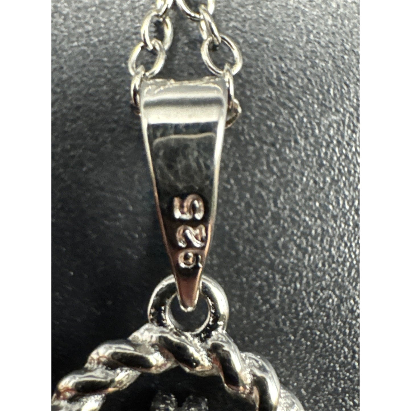 18” New Condition Sterling Silver Cz Cross Dainty Pendant Necklace