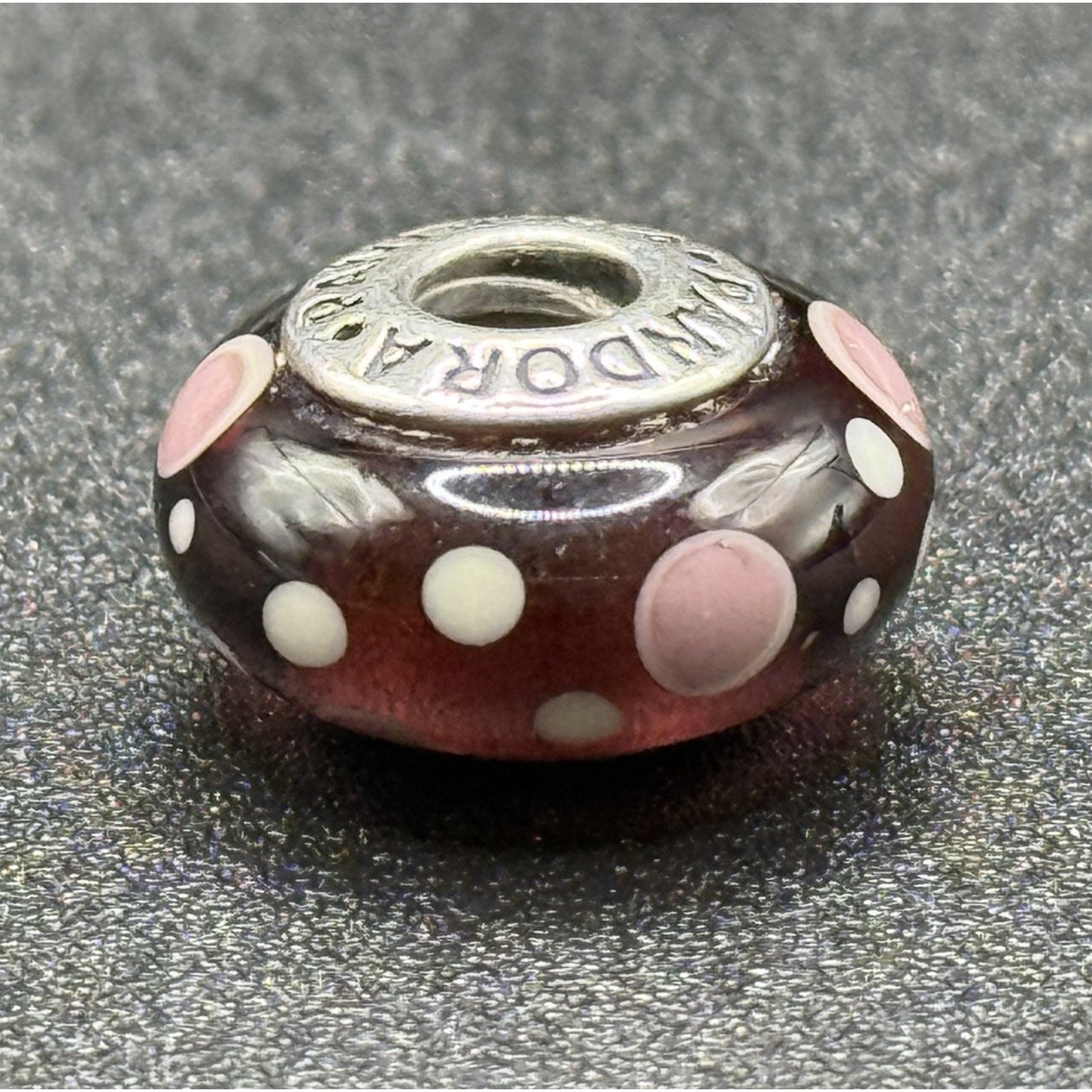 Pandora Sterling Silver Deep Purple Bubbles Charm 925 N19